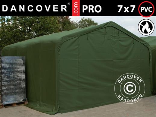 Tenda de armazenagem PRO 7x7x3,8m PVC, Verde