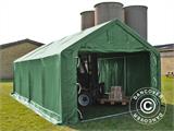 Noliktavas telts PRO 4x8x2x3,1m PVC, Zaļš
