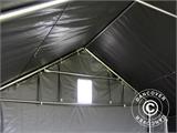 Tente de Stockage PRO 5x4x2x3,39m, PVC, Gris