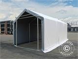 Capannone tenda PRO 3x6x2x2,82m, PVC, Grigio