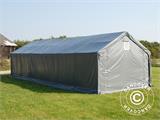 Capannone tenda PRO 5x12x2x3,39m, PVC, Grigio