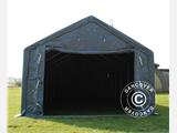 Capannone tenda PRO 5x12x2x3,39m, PVC, Grigio