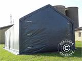 Noliktavas telts PRO 5x12x2x3,39m, PVC, Pelēks