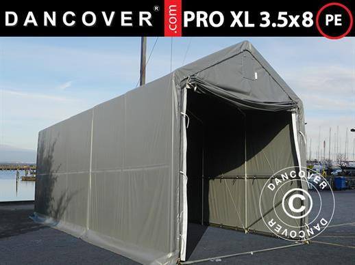Namiot magazynowy PRO XL 3,5x8x3,3x3,94m, PE, Szary