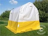 Storage work tent PRO 2x2x2 m, PVC, White/Yellow, Flame retardant