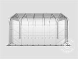 Lagerzelt PRO 8x12x5,2m PVC mit Dachfenster, Grau