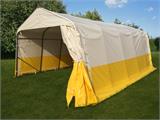 Skladišni radni šator PRO 3,6x6x2,68m, PVC, Bijela/Žuta, Teško-zapaljivo