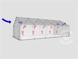 Storage shelter PRO 5x10x2x3.39 m, PE, Grey