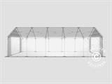 Storage shelter PRO 5x10x2x3.39 m, PE, Grey