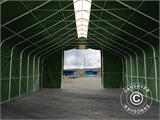 Capannone tenda PRO 8x12x5,2m PVC con pannello centrale, Verde