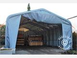 Tente de Stockage PRO 7x7x3,8m PVC avec lucarne, Vert