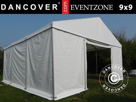 Profesjonalny namiot magazynowy EventZone 9x9m PCV, Biały