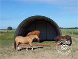Namiot dla zwierząt/Hala łukowa, 5x6x3,23m, Ciemnozielona