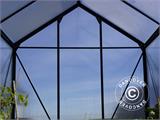 Invernadero en policarbonato 5,92m², 1,9x3,12x2,01m c/base, Negro