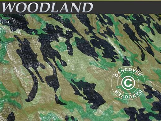 Kamouflagepresenning Woodland 1,9x3m, 100g/m²