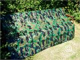 Camouflage afdekzeil Woodland 5x6m, 120g/m²
