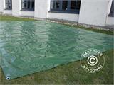 Afdekzeil 4x6m, PVC 600g/m² Groen, Vlamvertragende