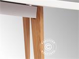 Uttrekkbart spisebord, Roma, 140/180x90x75cm, Hvit/Eik
