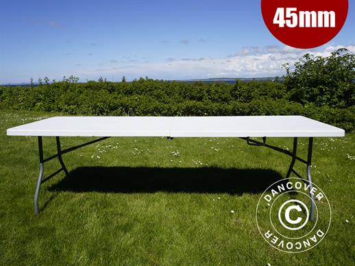Hopfällbart bord 240x76x74cm, Ljusgrå (25 st.)