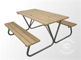 Picknickbord, 1,75x1,60m, Naturlig