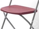 Folding Chair 43x45x80 cm, Bordeaux/Grey, 10 pcs. ONLY 1 SET LEFT