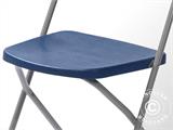 Krzesła składane 43x45x80cm, Niebieskie/Szare, 10 szt. DOSTĘPNY TYLKO 5 ZESTAW