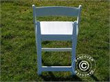 Krzesło składane wyściełane 45x45x80cm, białe, 8 szt.
