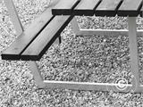 Picknickbord med ryggstöd, 1,8x1,75x0,75m, Svart