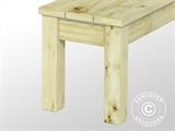 Drveni stol s klupama - komplet, 0,74x1,2x0,75m, Prirodna