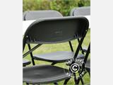 Chaise pliante 44x44x80cm, Noir, 8 pièces