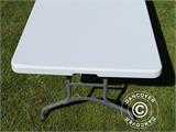 Kokoontaitettava pöytä 244x76x74cm, Vaalean harmaa (10 kpl.)