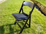 Saliekams krēsls Melns 44x46x77cm, 8 gab.