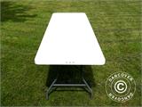 Table pliante 242x74x74cm, Gris clair (25 pcs)