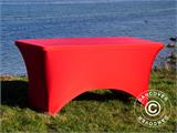 Stretch bord dekke 150x72x74cm, Rød