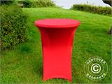 Stretch bord dekke Ø80x110cm, Rød