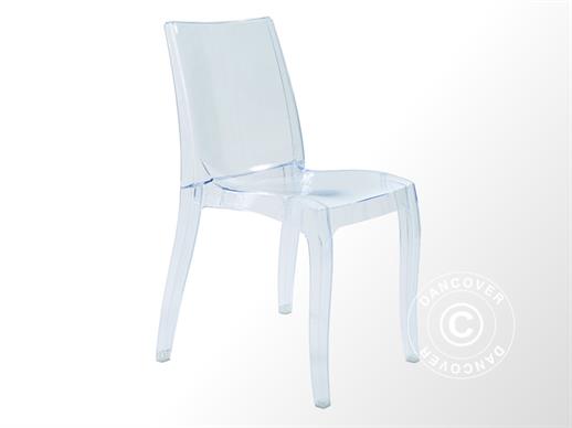 Cadeira, Cristal Light, Transparente, 6 unid APENAS 1 CONJUNTO RESTANTE
