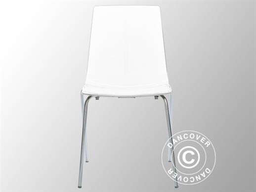 Krzesło, Lollipop, Błyszczący biały, 1 szt. DOSTĘPNA TYLKO 2 SZTUKA