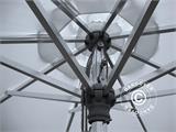Aurinkovarjo Bermuda, Ø3,5m, valkoinen, sis.  Aurinkovarjon jalusta