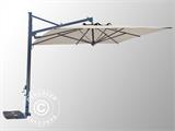 Frihängande parasoll Galileo Dark, 3,5x3,5m, Naturfärgat