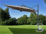 Riippuva aurinkovarjo Galileo Dark, 3,5x3,5m, Harmaa taupe