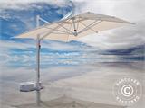 Frihängande parasoll Galileo White, 3,5x3,5m, Naturfärgat