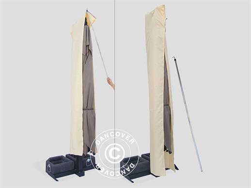 Cubierta para parasol con cremallera para Galileo Inox 3,5x3,5m, Crudo