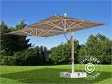 Cantilever parasol Milano Double, 3x6 m, Grey taupe 