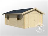 Drvena garaža Rauma, 3,8x5,4x2,74m, 40mm, Prirodna boja