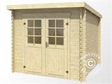Wooden Shed Hagen 2.3x2.3x2.11 m, 28 mm, Natural