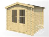 Wooden Shed Oslo 2.3x1.8x2.22 m, 28 mm, Natural
