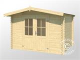 Wooden Shed Oslo 2.92x2.3x2.22 m, 28 mm, Natural