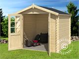Wooden Shed Toulouse 2.3x2.3x2.22 m, 28 mm, Natural
