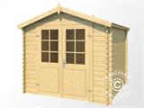 Wooden Shed Toulouse 2.3x2.3x2.22 m, 28 mm, Natural