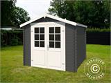 Wooden Shed Toulouse 2.3x2.3x2.22 m, 28 mm, Dark Grey